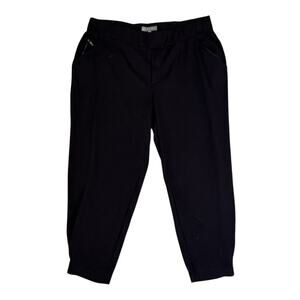 NEW WIT & WISDOM Black Flat Front Pockets Pull On Ankle Pants Plus Size 3X